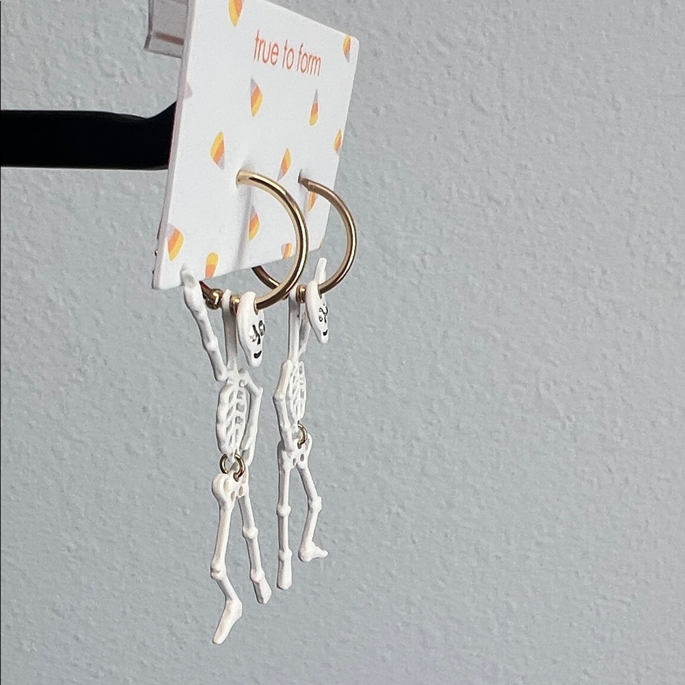 True To Form | 🎃 Dancing Skeleton Hoop Earrings 💀 - Picture 2 of 6